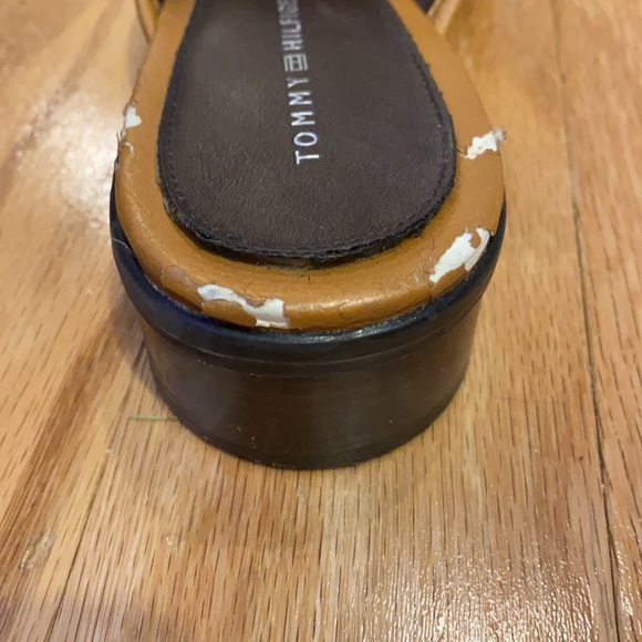 Tommy Hilfiger light brown leather buckle mules - Picture 10 of 15